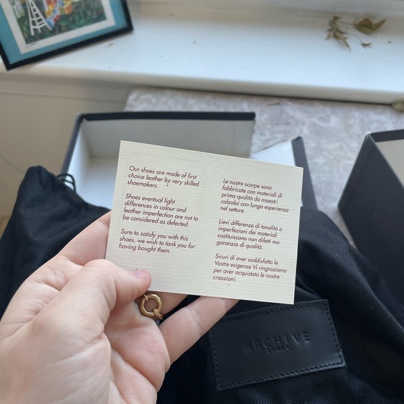 NWT||Archive Italian Leather Gold Loafers with a Alligator look. 9.5 - Picture 8 of 11